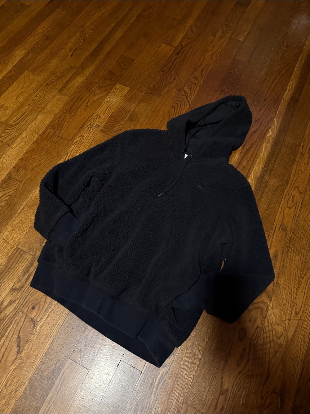 Cozy Black Sherpa Hoodie